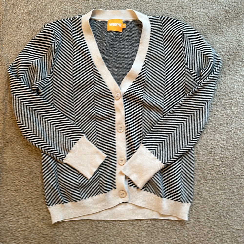 HERRINGBONE COTTON SILK-BLEND CARDIGAN
BRODIE CASHMERE SMALL - Picture 2 of 6